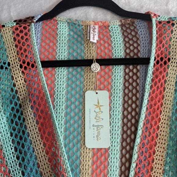 LULI FAMA La Gloria Cubana Swim Dress Maxi Coverup Women's Sz M  Resort Wear NWT - Picture 11 of 16